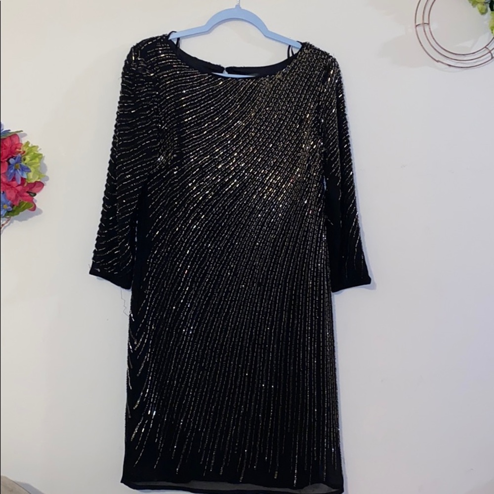 Adriana Papell Beaded Embellished Dress